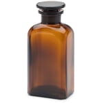 Bouteille carrée en verre Volume 250 ml Marron