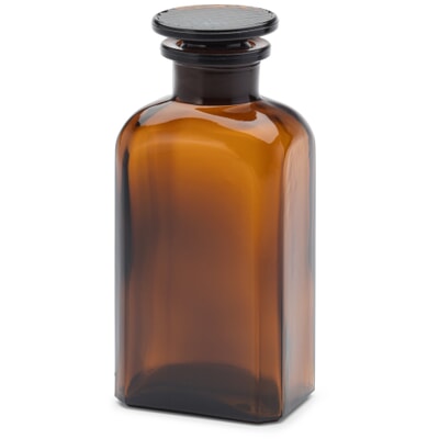 Square bottle glass, Vol. 250 ml, Brown | Manufactum Square bottle glass, Vol. 250 ml, Brown | Manufactum