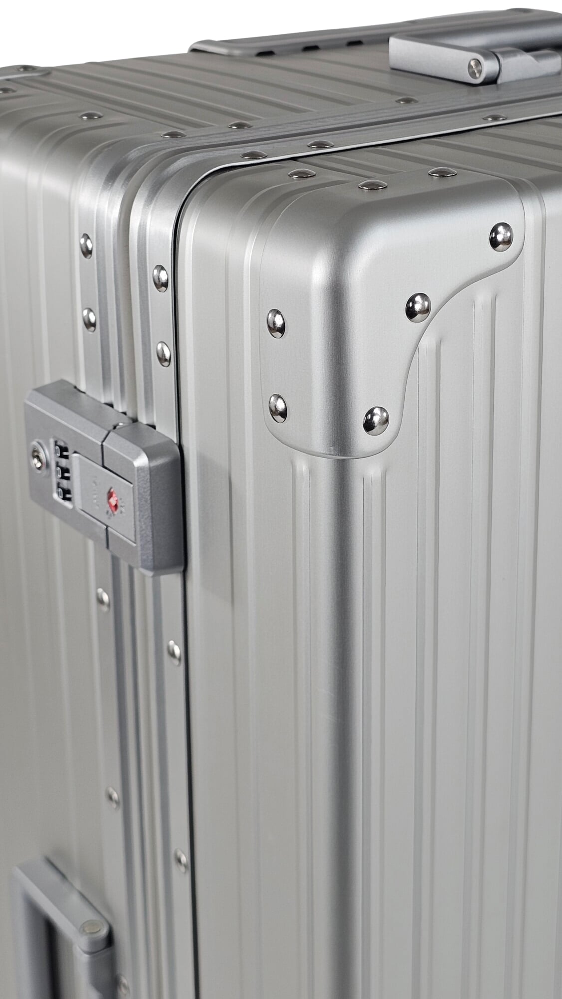 Aluminium Koffer Silber Würfelschaum Deckel Abnehmbar 83 Cm Lang