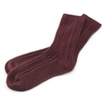 Chaussettes pour femmes à côtes Bordeaux