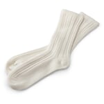 Chaussettes pour femmes à côtes Blanc naturel