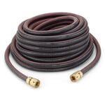 Rubber garden hose with couplings