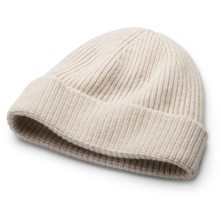 Unisex knitted hat, Cream