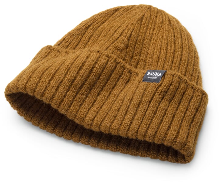 Unisex-Strickmütze Rippe Karamell