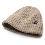 Gorro de punto de canalé unisex Beige