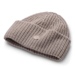 Dames ribgebreide muts Taupe