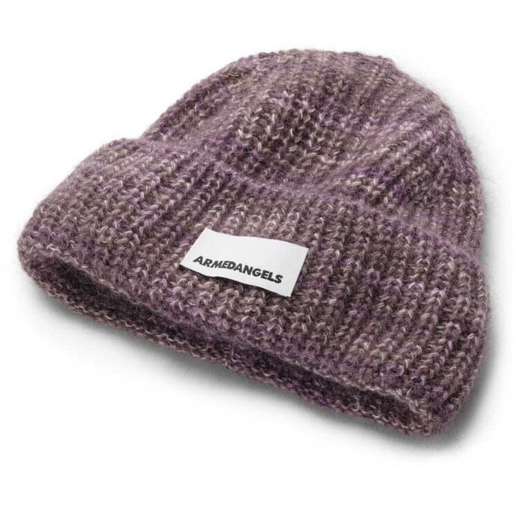 Unisex-Strickmütze meliert, Mauve