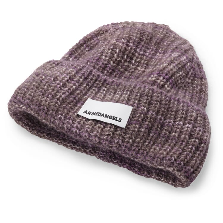 Unisex-Strickmütze meliert, Mauve