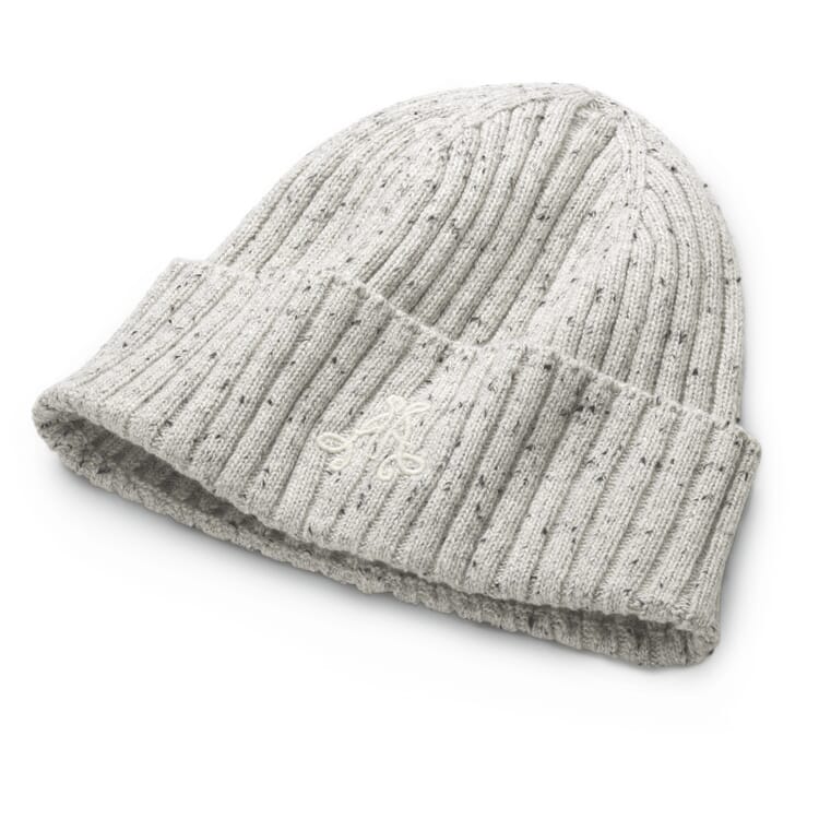 Unisex-Strickmütze meliert, Hellgrau