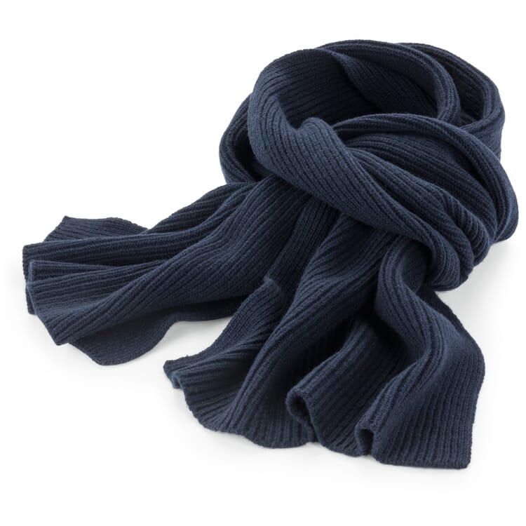 Unisex knitted scarf, Navy