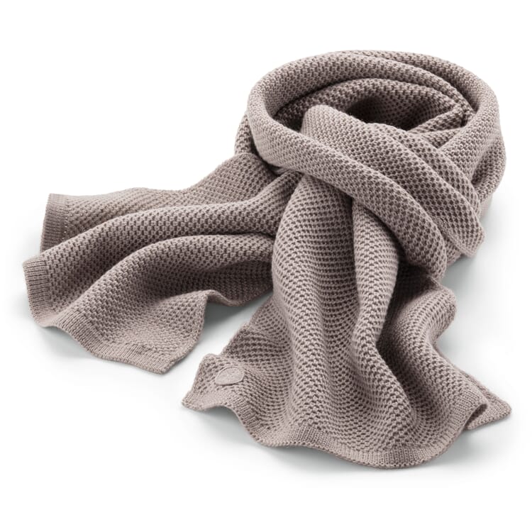 Strikket tørklæde til damer, Taupe