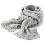 Bufanda unisex de canalé, jaspeada, gris claro
