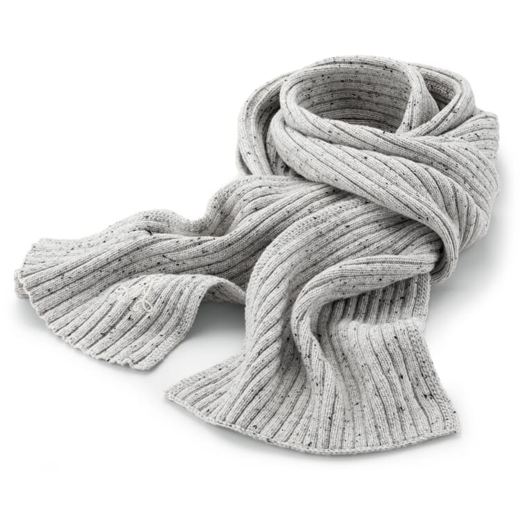 Foulard côtelé unisexe chiné, gris clair