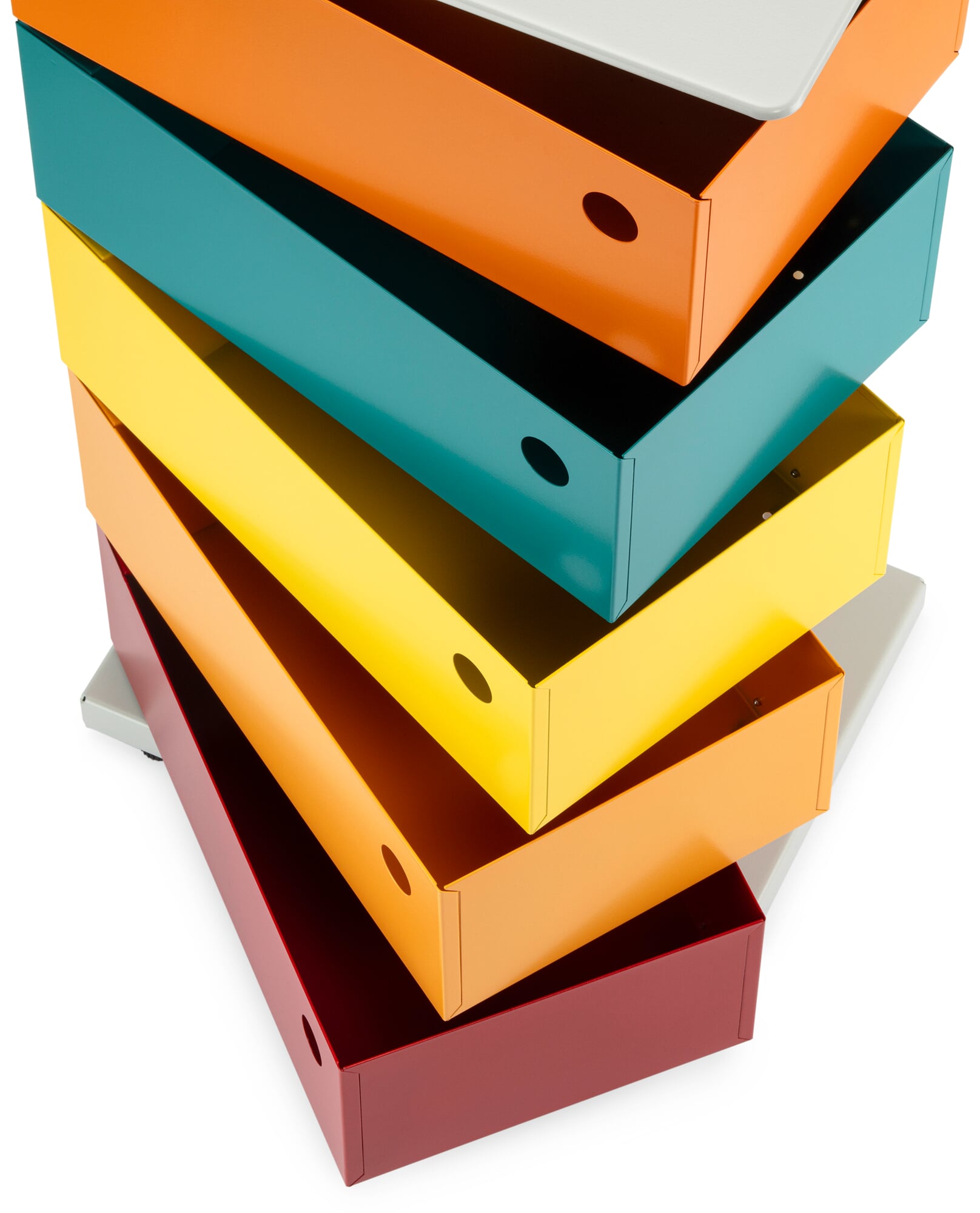 【731さま専用】draw drawers two way tops Hinged drawer container, sheet steel, 5-compartment Polychrom