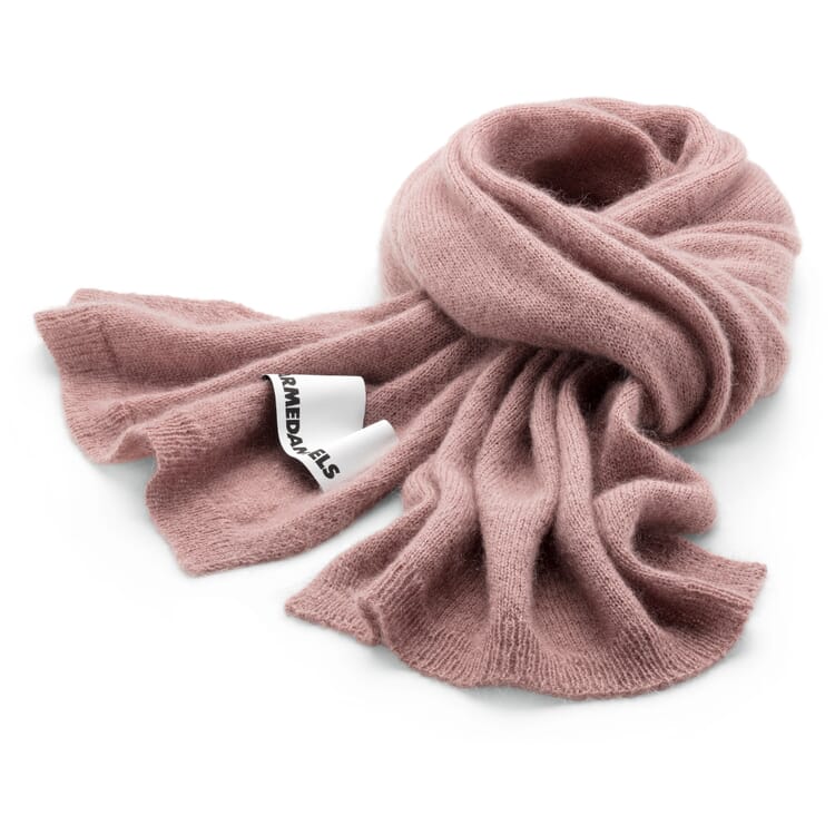 Écharpe tricotée unisexe, vieux rose