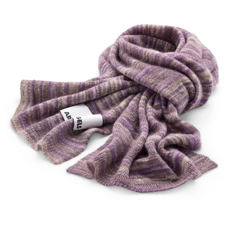 Bufanda de punto unisex, jaspeada, malva