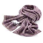 Écharpe tricotée unisexe chinée, mauve