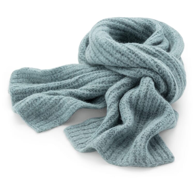 Damen-Rippenstrickschal, Petrol