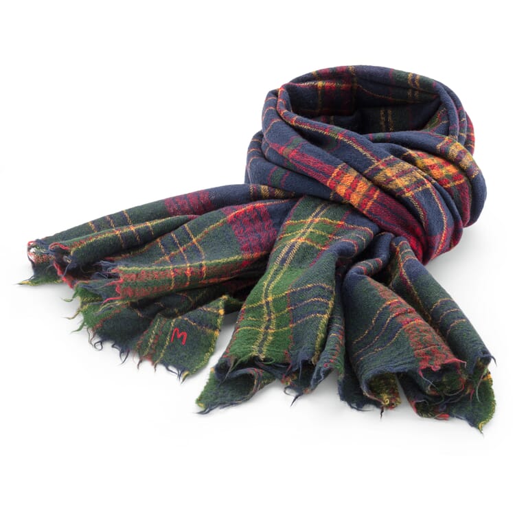 Unisex wool scarf N° 756, blue-green