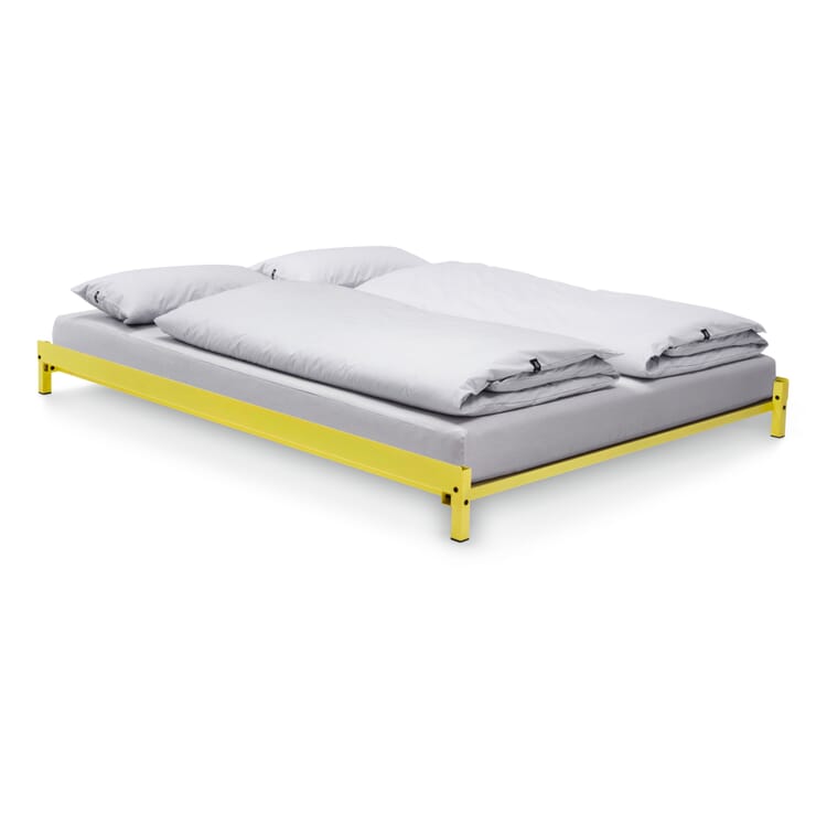 Erik bed, 160 x 200 cm, RAL 1016 Sulfur yellow