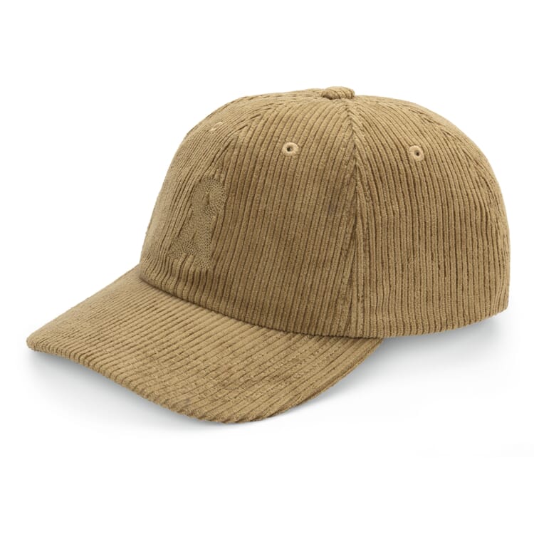 Herenpet in corduroy, beige