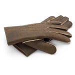 Guante de piel de cordero para hombre Marrón medio