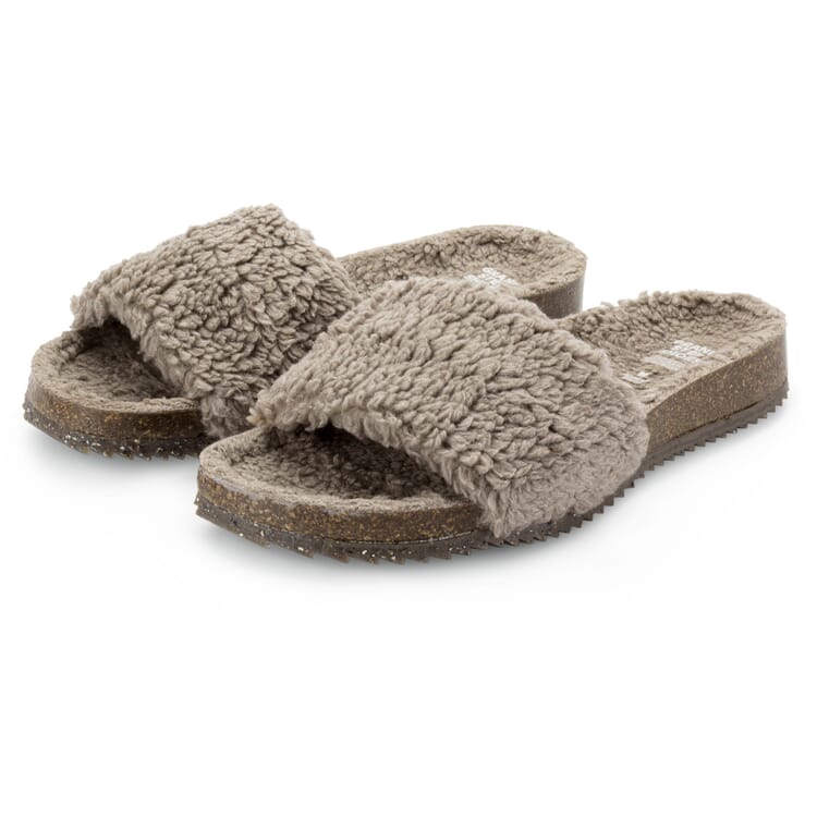 Damen-Pantolette Teddyplüsch