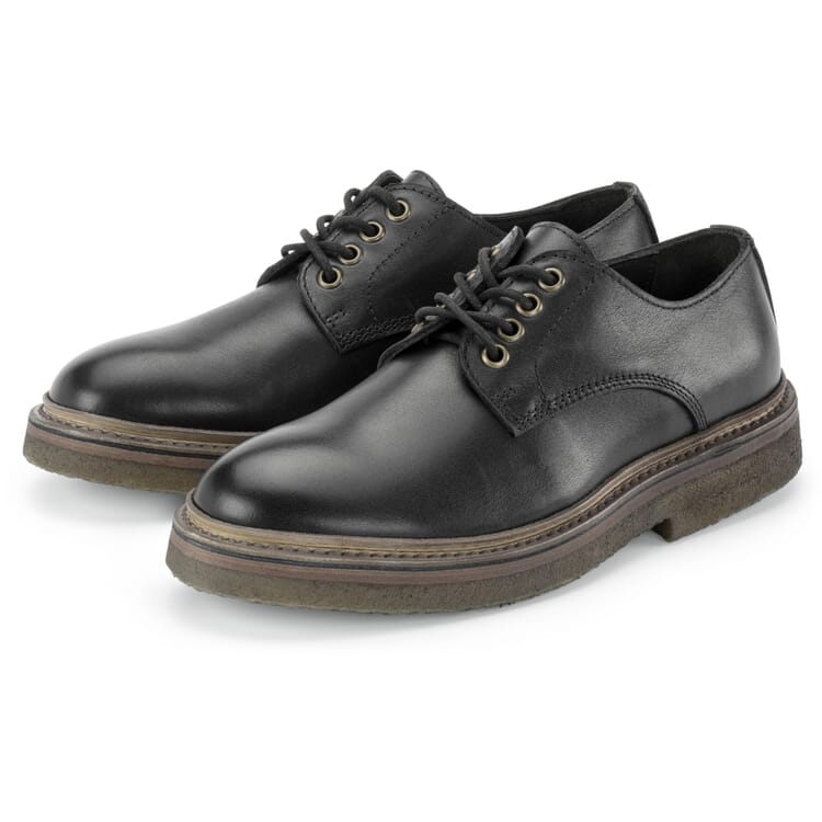 Chaussures basses à lacets pour femmes, Noir