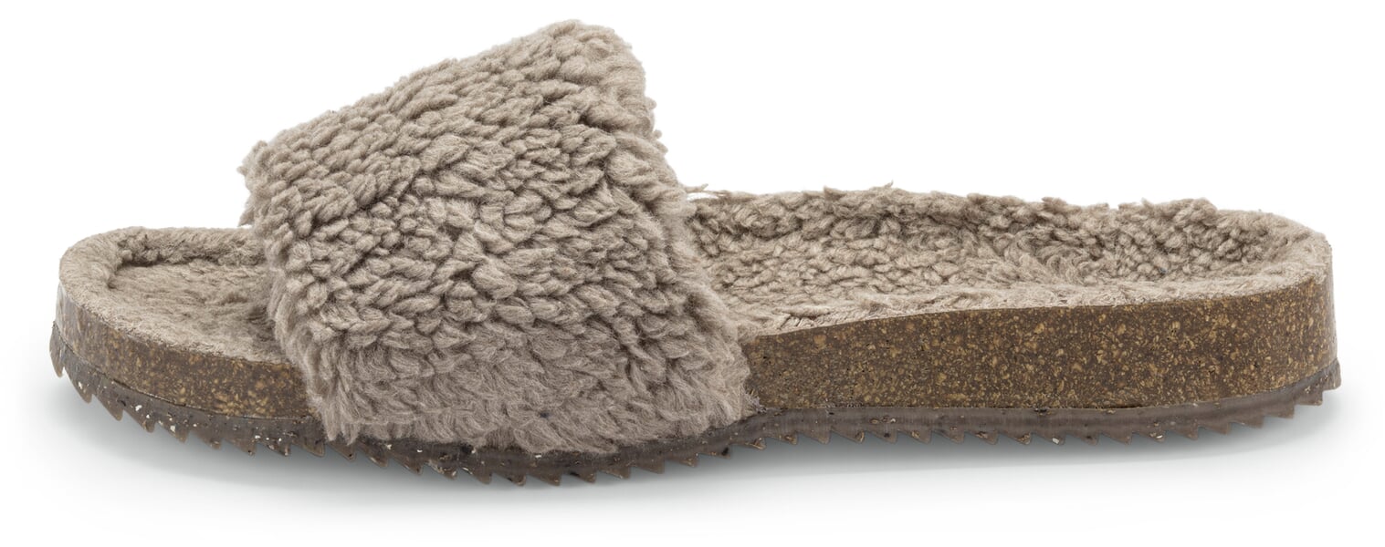 Women's teddy plush slipper Taupe