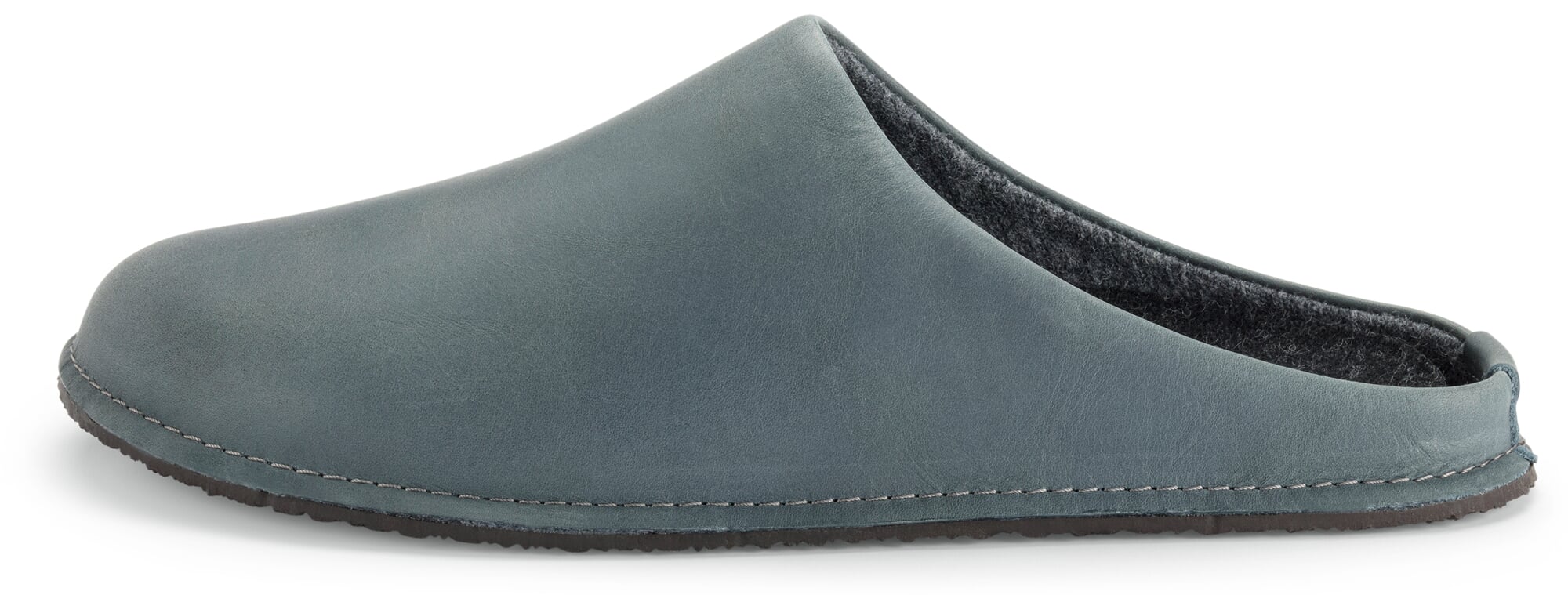 Unisex leather slipper, Blue-gray | Manufactum