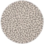 Filzkugelteppich Grautöne Ø 90 cm