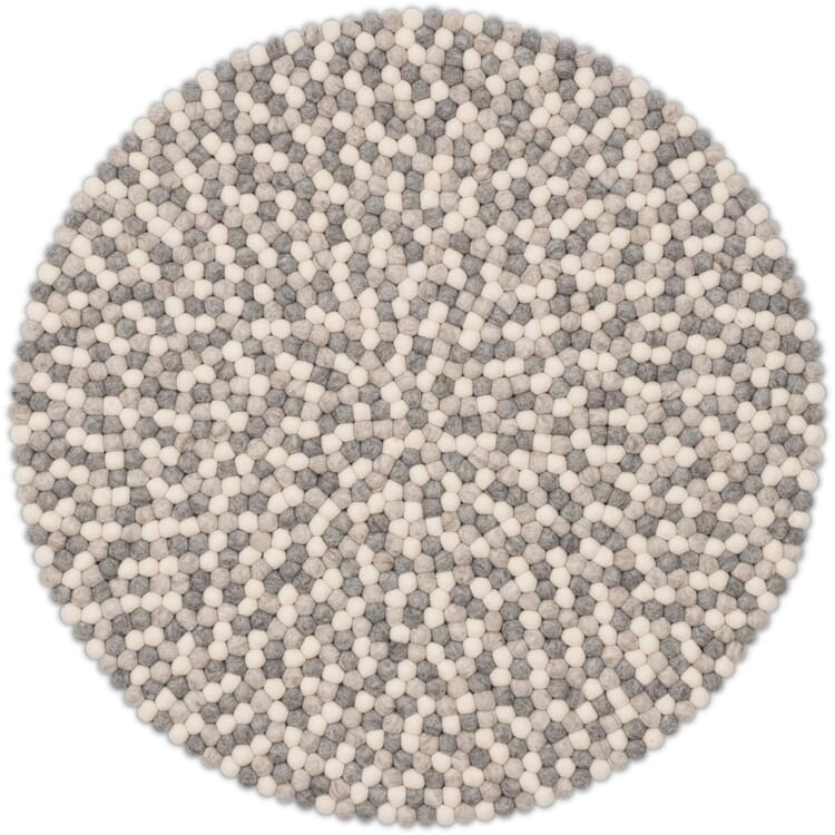 Tapis de boules de feutre, Nuances de gris