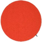 Filzkugelteppich Orange ⌀ 90 cm