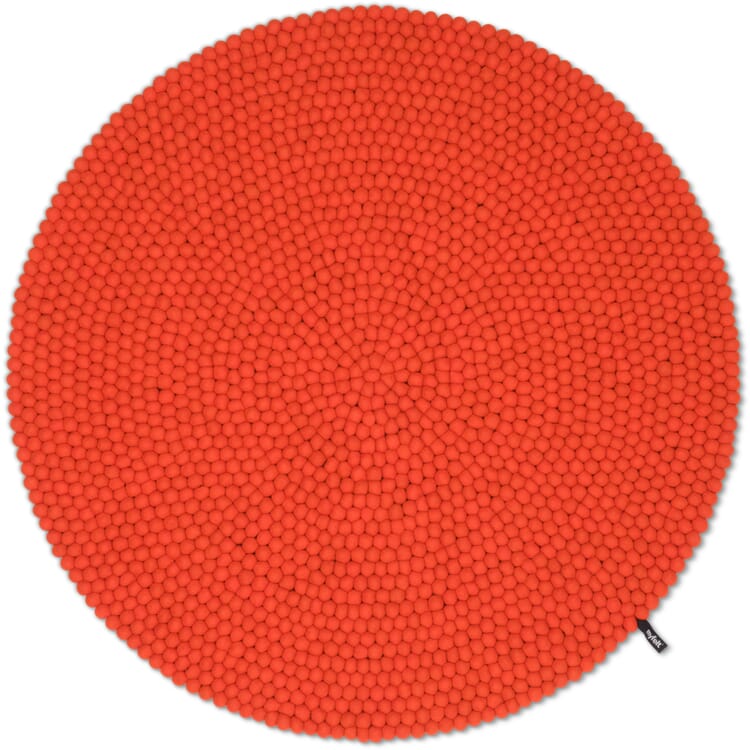 Filzkugelteppich, Orange
