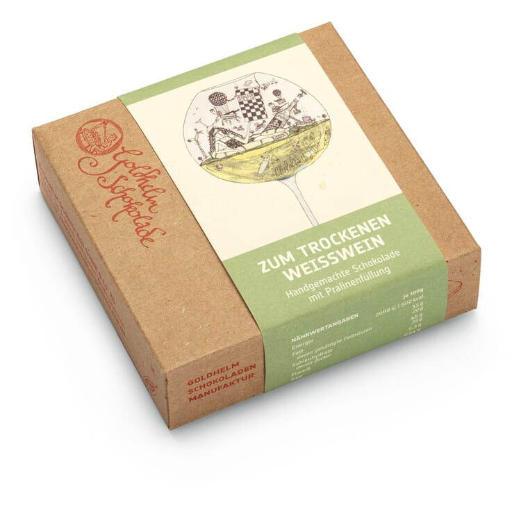 Chocolat ganache « à déguster avec du vin blanc sec »