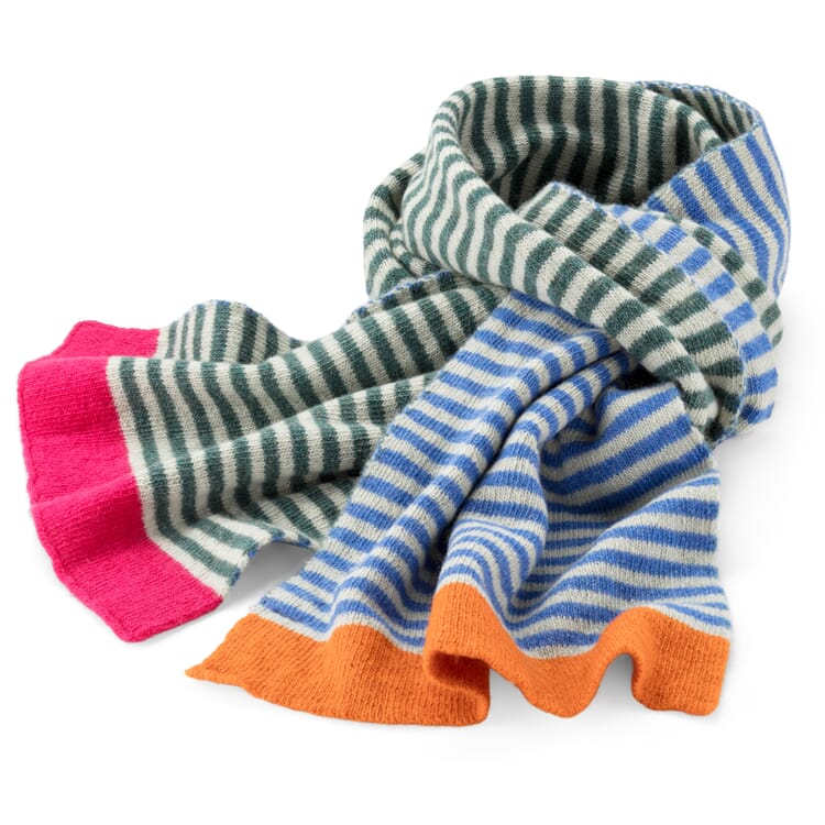 Sciarpa unisex in maglia, a righe, multicolore