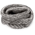 Unisexe-Loopécharpe en tricot côtelé, gris