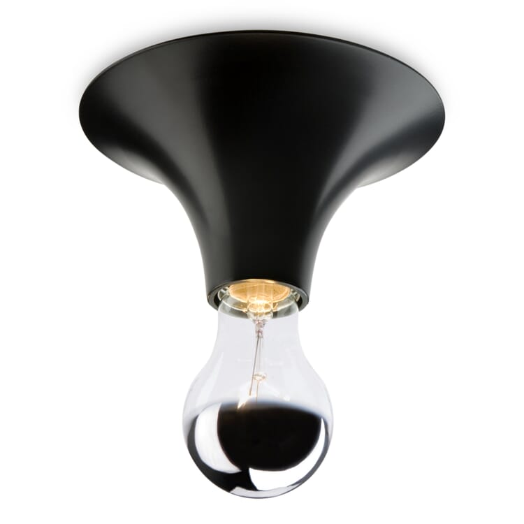 Wall and ceiling lamp Etna, RAL 9005 Deep black