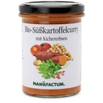 Biologische zoete aardappel curry met kikkererwten