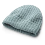 Damen-Rippenstrickmütze, Petrol