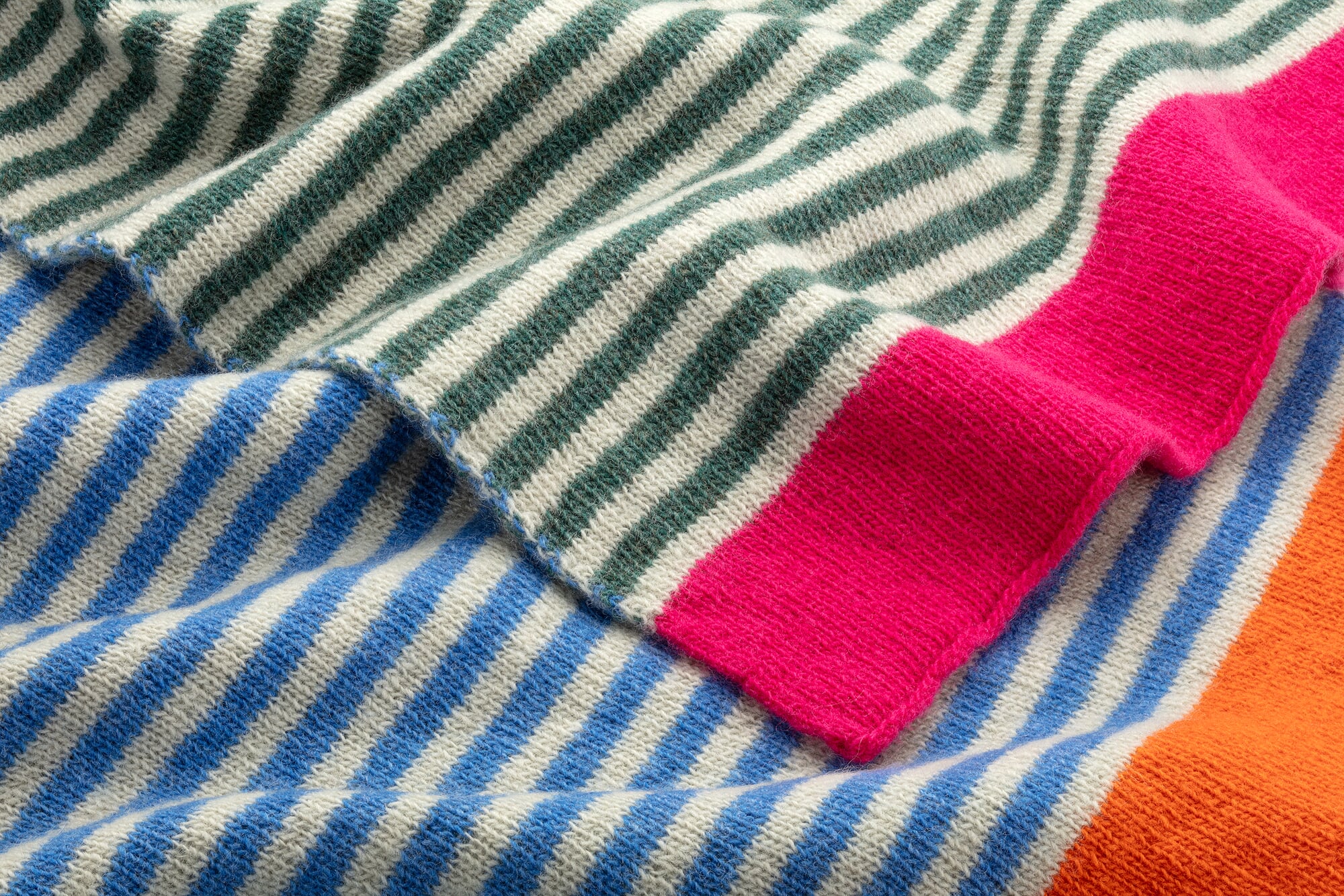 Écharpe Homme Coton Viscose Mélangée - Rayée Multicolore - Bovari Douce Et Légère Toute Saison
