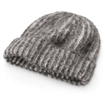 Unisex-Rippenstrickmütze, grau