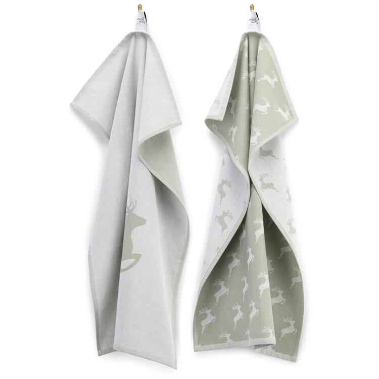 Tea towel deer, Green