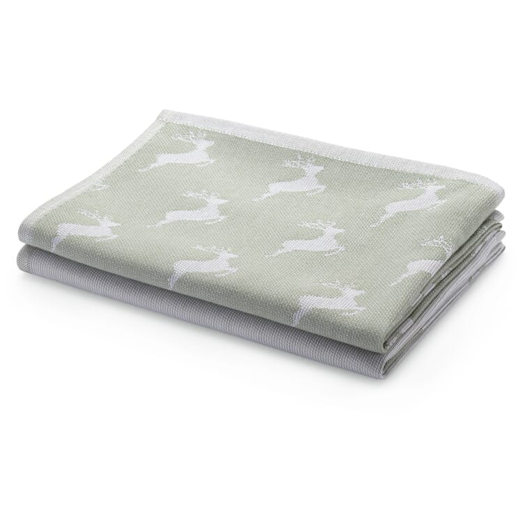 Tea towel deer, Green