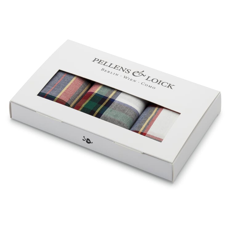 Lommetørklæde til mænd med ternet mønster