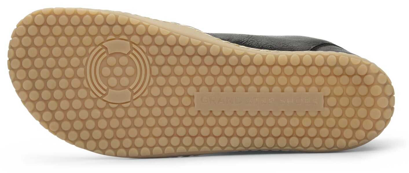 Herren-Barfußschuh Leder Schwarz