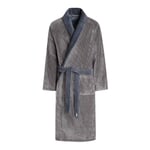 House and bathrobe with fine stripes Gray-blue