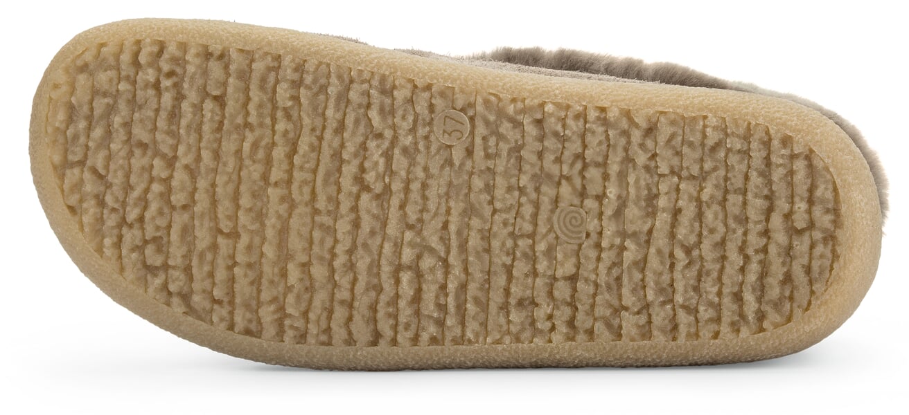 Lammfellpantoffel Taupe