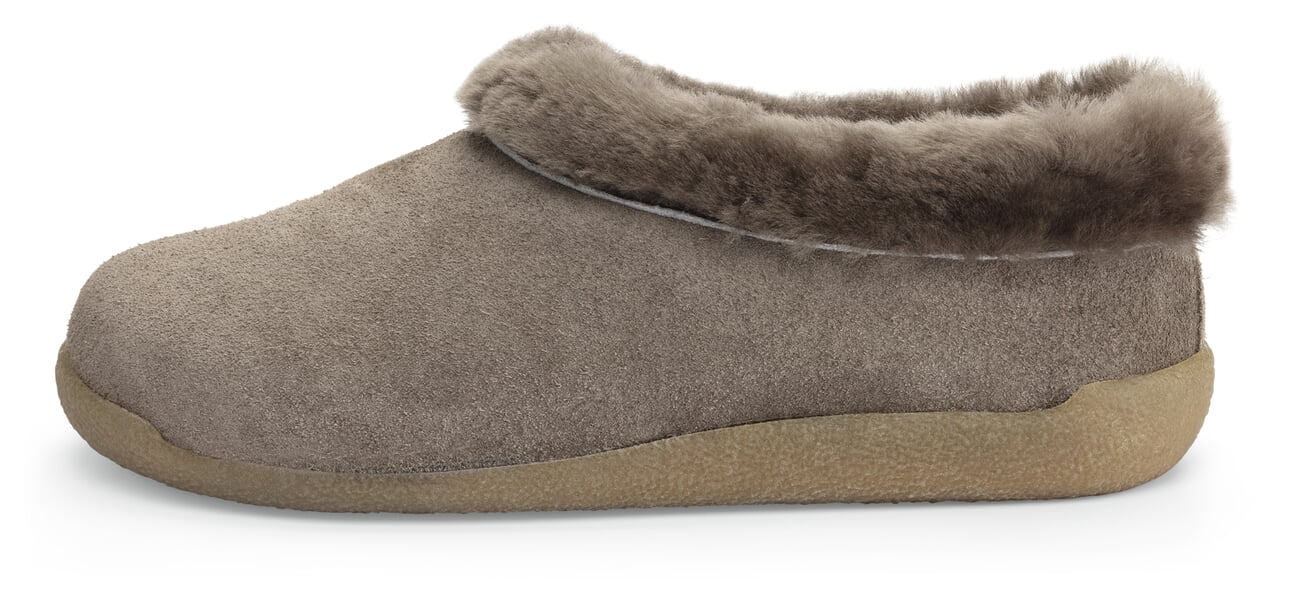 Lammfellpantoffel Taupe
