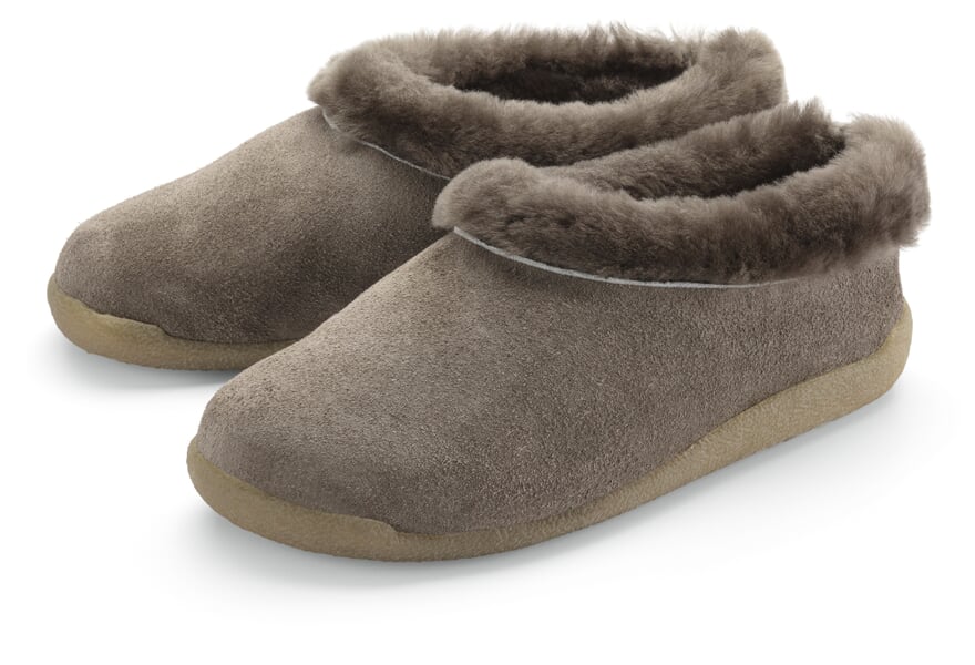 Lamsvachtpantoffels Taupe